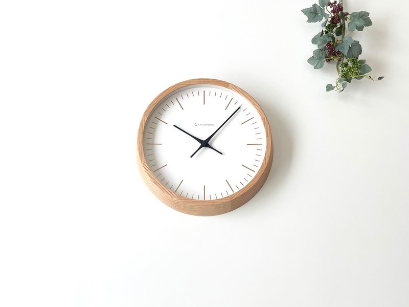 KATOMOKU muku clock 18 oak (km-129OA) wall clock  made in Japan - Clocks - Wood Khaki