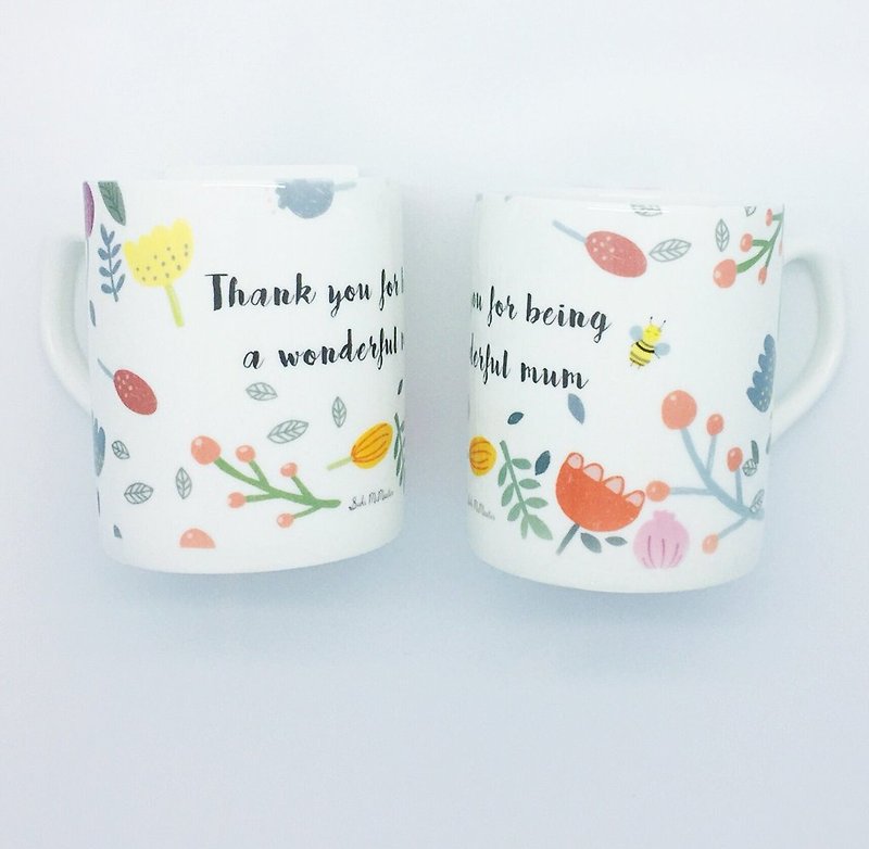 Mug - Thank you for being a wonderful mum - Mugs - Pottery Multicolor