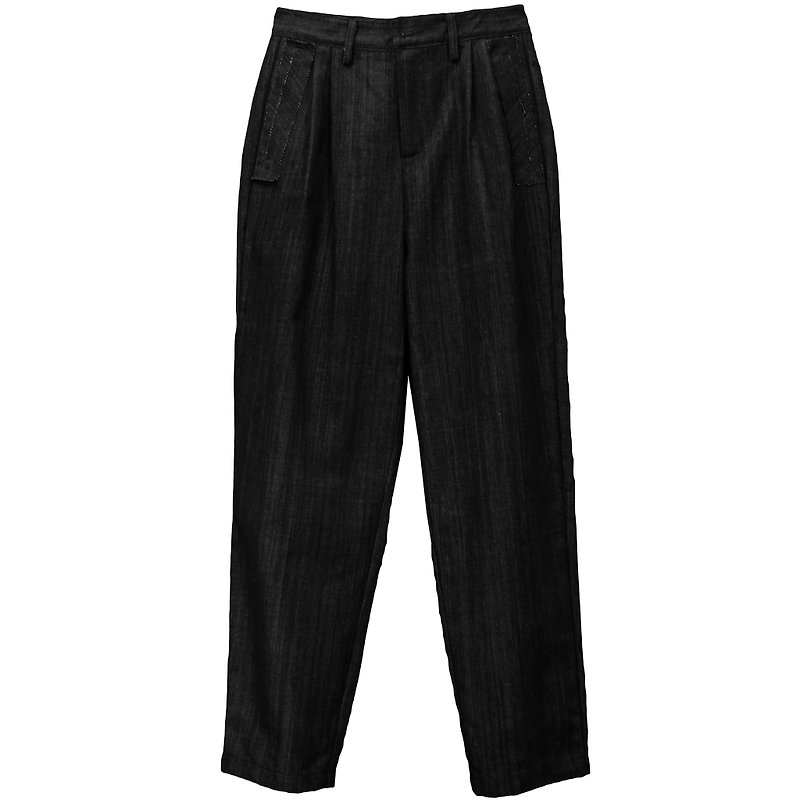 DENIM CROPPED PANTS - Men's Pants - Cotton & Hemp Black