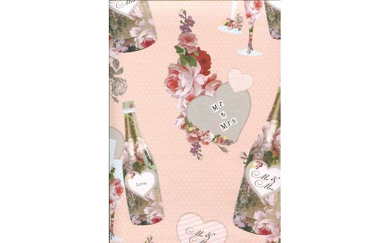 UK wine and rose wrapping paper - Gift Wrapping & Boxes - Paper Pink