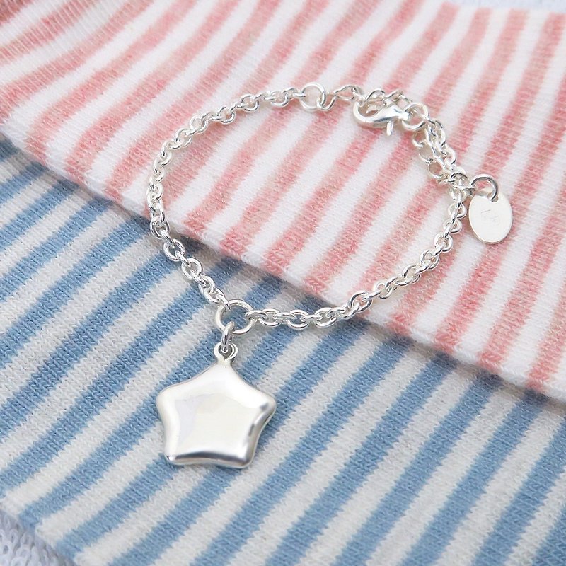 Little Star - 925 Sterling Silver Children Bracelet Parenting Silver Ornaments - Baby Accessories - Sterling Silver Silver