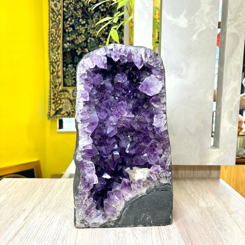 33.3cm 高大紫晶洞 風水 店舖 擺件 家居 辦公室 招財水晶 - 擺飾/家飾品 - 水晶 紫色