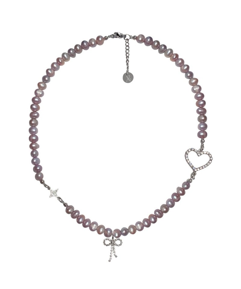 POSH NECKLACE - 項鍊 - 其他金屬 粉紅色