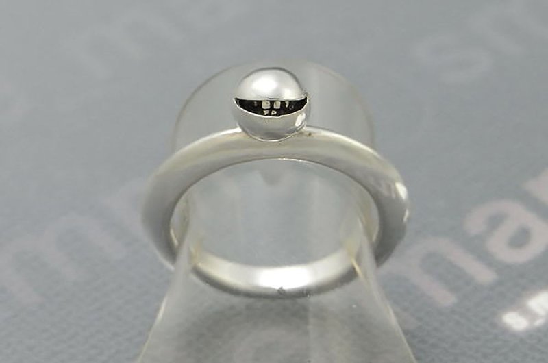 smile ball ring_9 ( s_m-R.17) 微笑 笑 銀 環 戒指 指环 jewelry sterling silver - 戒指 - 純銀 銀色