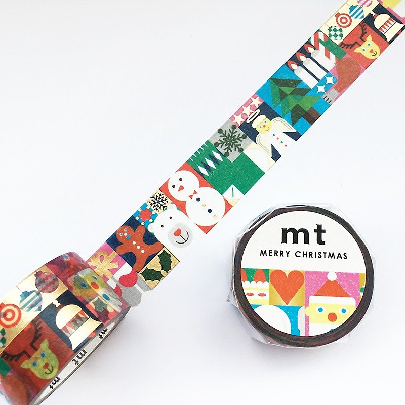 mt Masking Tape Christmas 2017【Geometric Christmas (MTCMAS87)】 - Washi Tape - Paper Multicolor