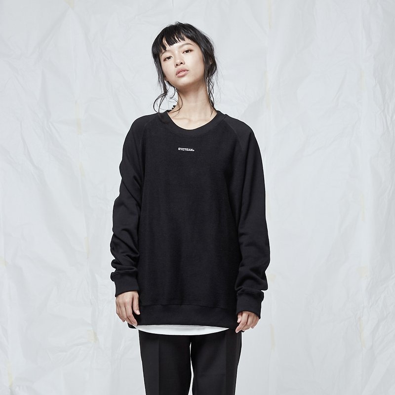 DYCTEAM - Reverse Panel Sweatshirt - เสื้อผู้หญิง - ผ้าฝ้าย/ผ้าลินิน สีดำ