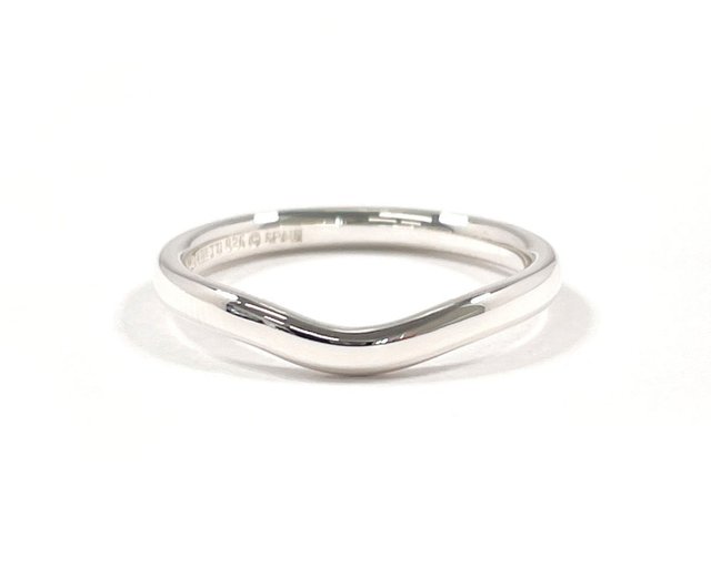 Tiffany&Co. カーブドワイドリングPt 9号 日本直送 中古美品】9号 ティファニー TIFFANY&Co. リング・指輪