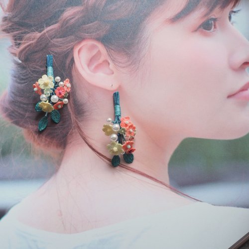 【新作】薔薇球体レースピアス　イヤリング 0_8ac7d64e39a2c2cea2291a106213