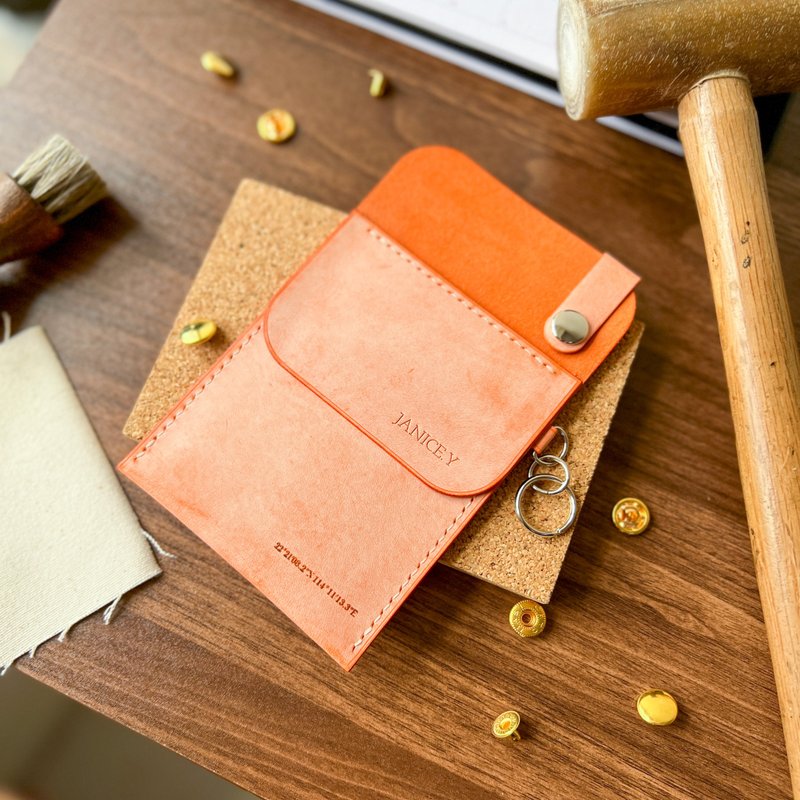 [Customized] Medical/Nurse Pocket Pen Case/Stationery Pen Case - Pencil Cases - Genuine Leather Orange