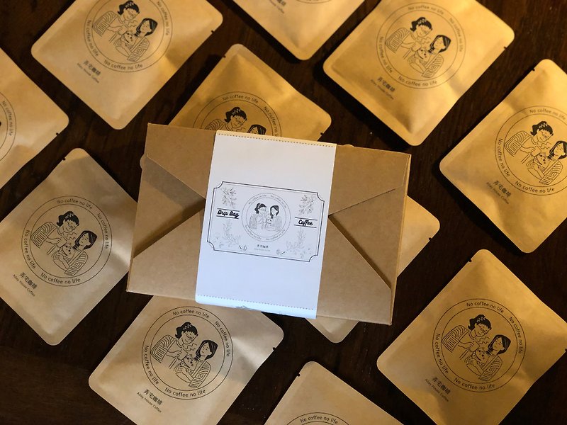 コーヒーハンギングイヤーバッグ-10枚の封筒ギフトボックス - コーヒー - その他の素材 ホワイト