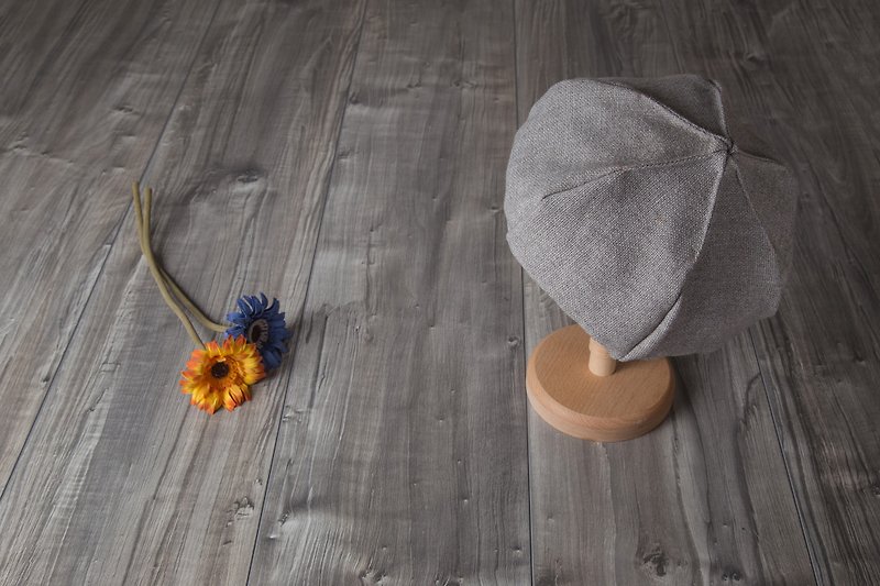 flowing_dimsum beret hat.grey - Hats & Caps - Cotton & Hemp Gray
