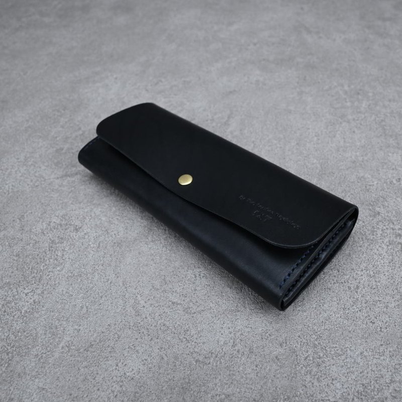 Classic Long Wallet Genuine Leather - กระเป๋าสตางค์ - หนังแท้ สีดำ