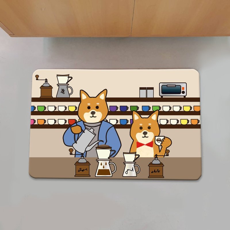 柴犬 仿羊絨 地墊 - 地墊/地毯 - 其他材質 咖啡色