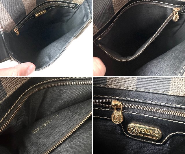 FENDI classic pequin stripe side flap bag D48 vintage - Shop