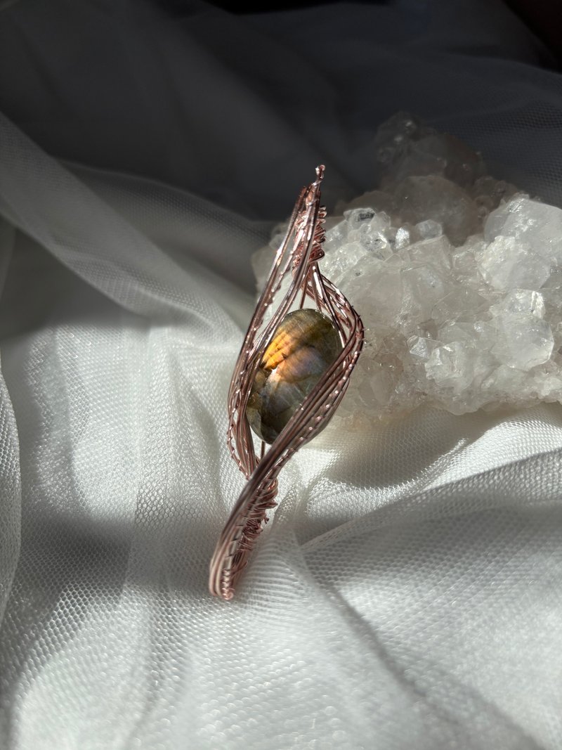 珍飾 － 彩光拉長石吊墜 - 項鍊 - 水晶 