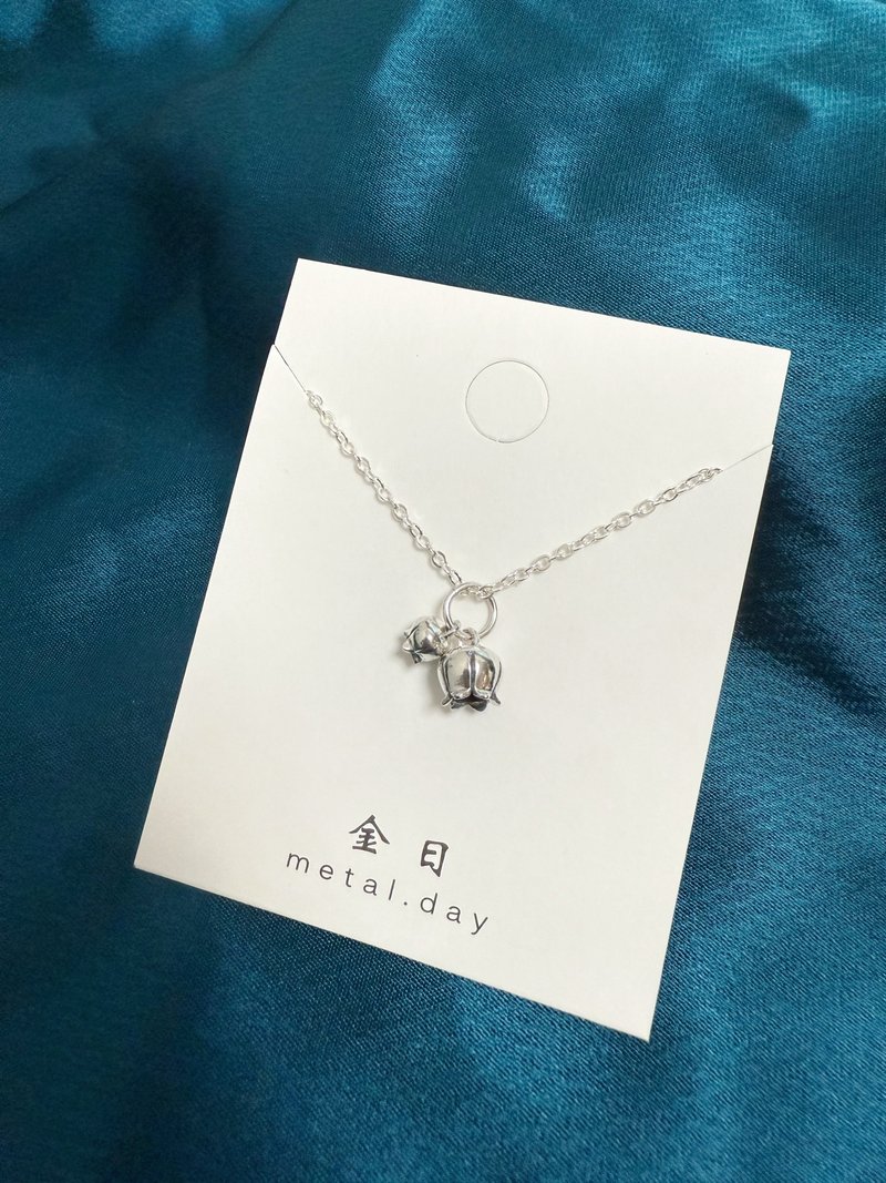 鈴蘭(擁有幸福) - 項鍊 - 純銀 銀色