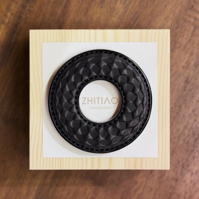 原創手工製作牛皮劍道刀鐔 超維弦切 黑色 劍鍔 Tsuba - 運動配件 - 真皮 黑色