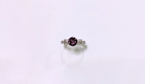小王子星球 斯裡蘭卡 深紫紅尖晶戒指 925純銀 手工鑲嵌