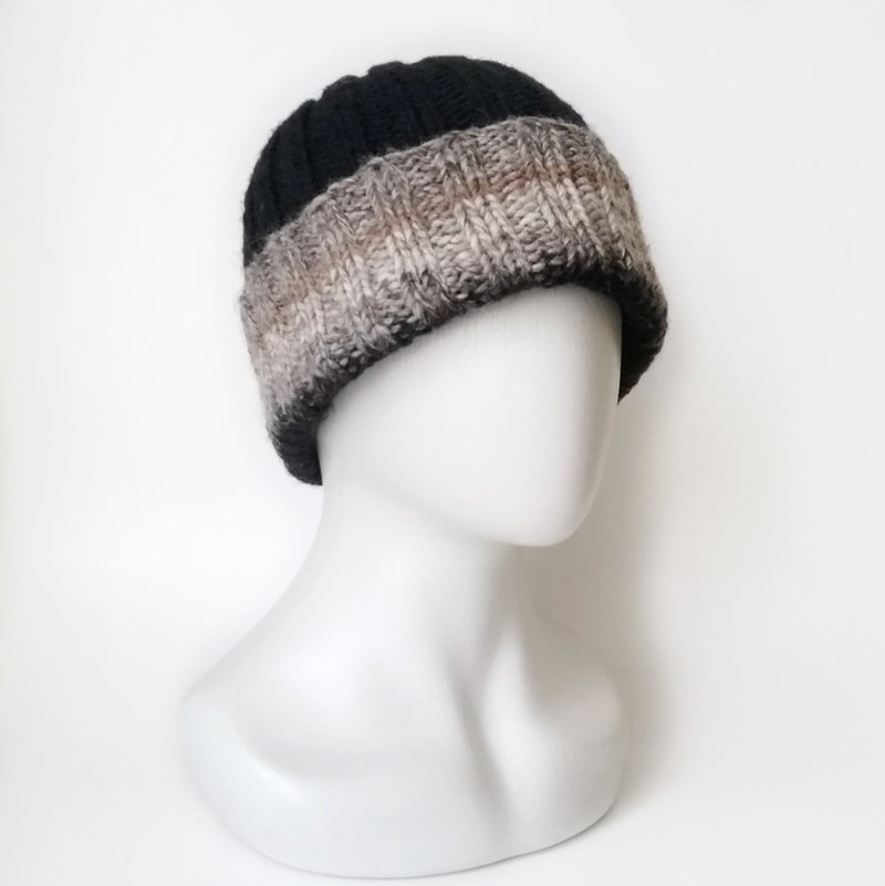 Hand-Knitted Men's Beanie - Unique, Cozy Alpaca Wool Blend, Winter hat for men. - Hats & Caps - Wool 