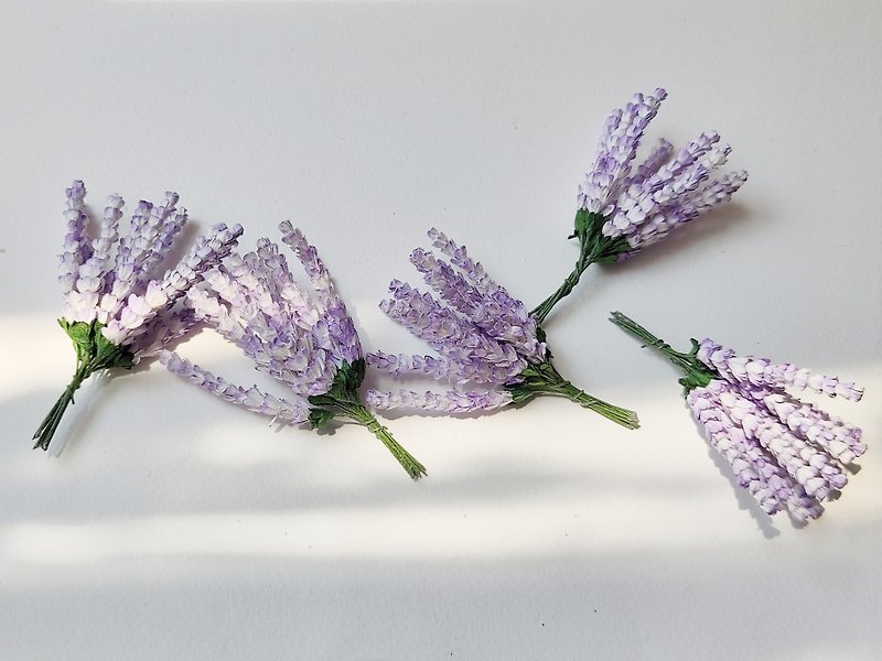 ดอกไม้กระดาษสา ดอกไม้ประดิษฐ์ เพื่อตกแต่ง ดอกลาเวนเดอร์ 0.5x5 cm 50 ดอก สีม่วง - อื่นๆ - กระดาษ สีม่วง