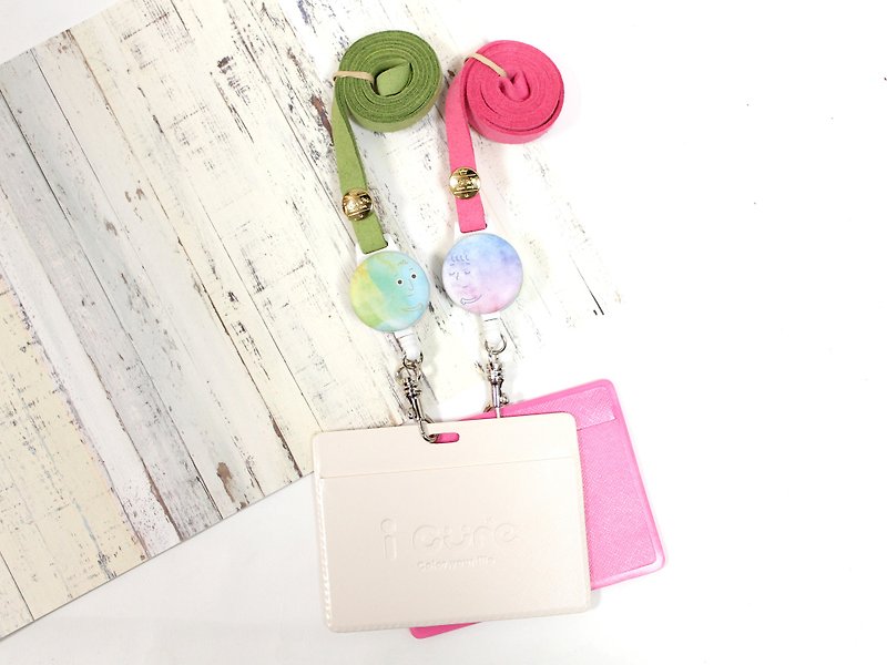 iGood Wear Retractable Card Set-Gradient Color Series / Rendering-Lover_ADN8 - ที่ใส่บัตรคล้องคอ - วัสดุอื่นๆ ขาว