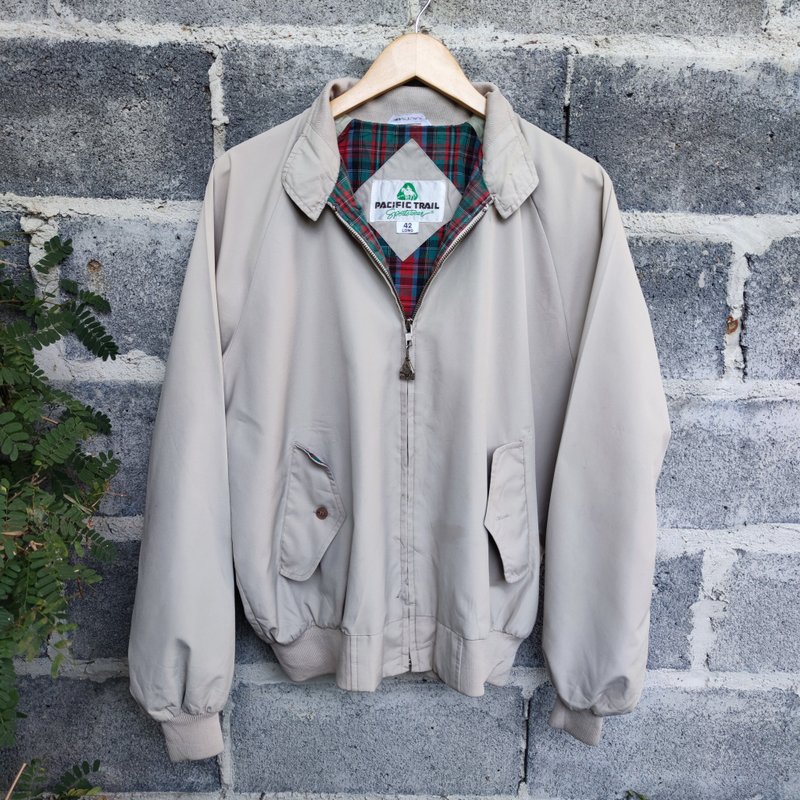 Vintage  Pacific Trail  Harington Bomber Jacket Mens - 男夾克/外套 - 棉．麻 卡其色