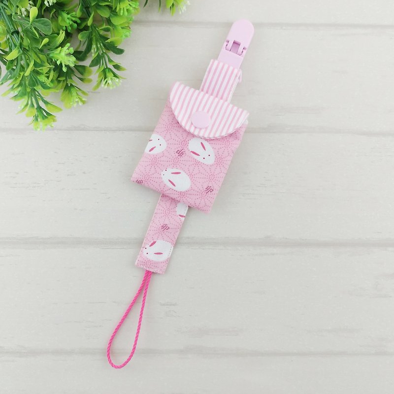 Slippers tutu. A set of safety charm bag + pacifier chain (additional price of 40 embroidered names) - Omamori - Cotton & Hemp Pink