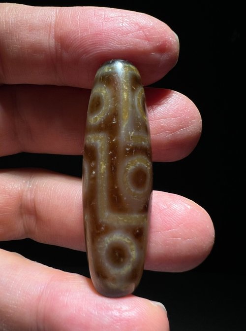 中国古美術・藏區回流・老料高油包漿・銀絲鑲嵌 六眼天珠 朱砂満点・西蔵工芸・瑪瑙 西藏九眼老天珠老天珠天珠九眼天珠古珠老珠子#山奇藝術山奇藝術｜吊飾