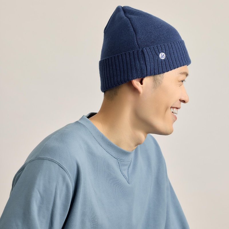 Merino Wool Hat_Deep Blue - หมวก - ผ้าฝ้าย/ผ้าลินิน 
