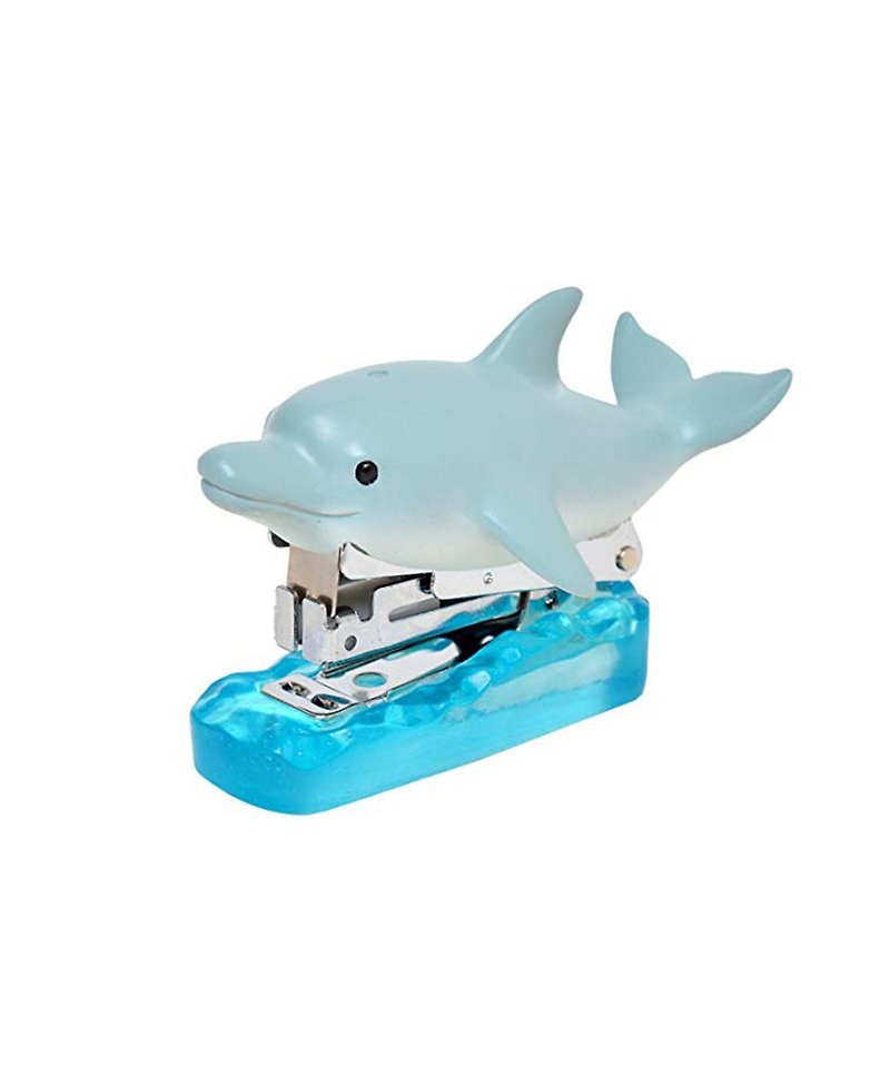 日本Magnets海洋生物造型10號針小釘書機(海豚款) - 釘書機 - 樹脂 灰色