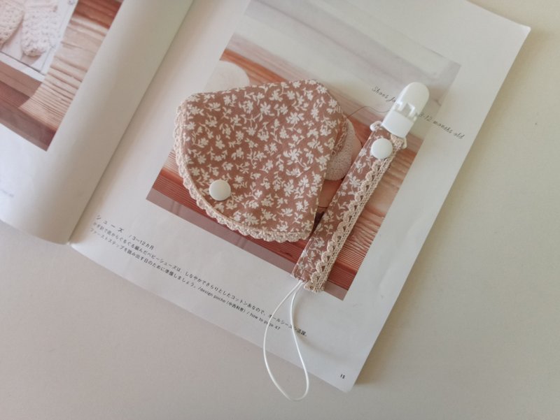 [Shipping within 5 days] Cotton lace two-in-one pacifier clip, pacifier dust cover + pacifier clip dual function - ของขวัญวันครบรอบ - ผ้าฝ้าย/ผ้าลินิน หลากหลายสี