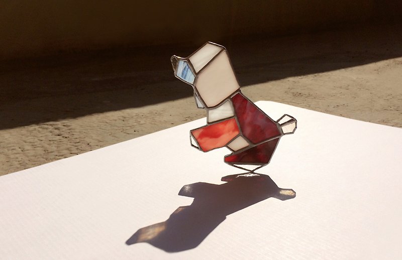 Light folding lamp-dog lighting origami glass inlay - Lighting - Glass Red