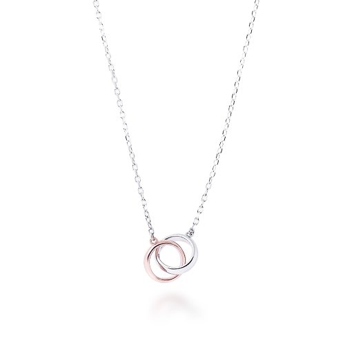 MARON Jewelry Interlocking Necklace (Rose gold)