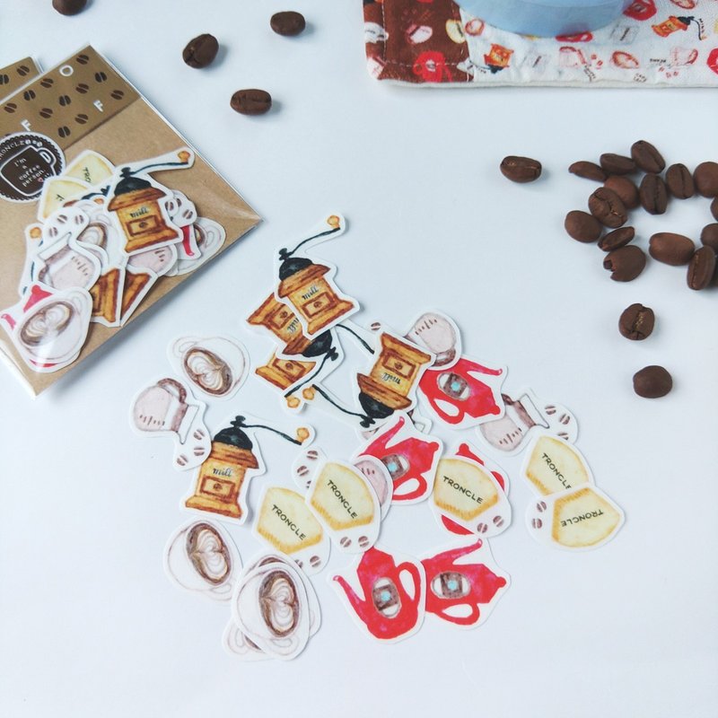 Masking frame sticker / coffee goods (small) - สติกเกอร์ - กระดาษ ขาว