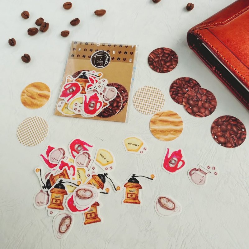 Masking frame sticker / coffee goods (small) - Stickers - Paper White