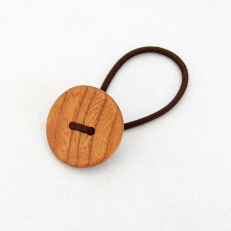 Wooden Hair Tie - Keyaki - เครื่องประดับผม - ไม้ สีนำ้ตาล