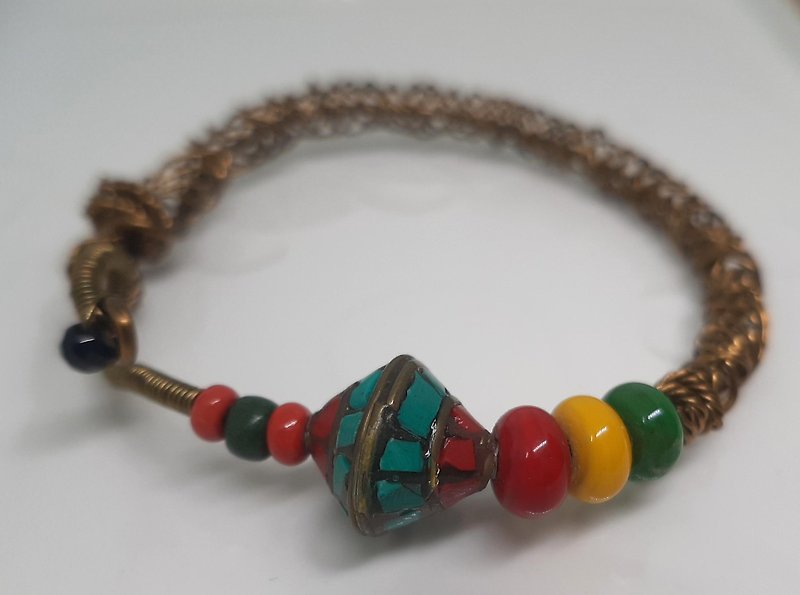 Folk style personalized bracelet - Bracelets - Paper Brown