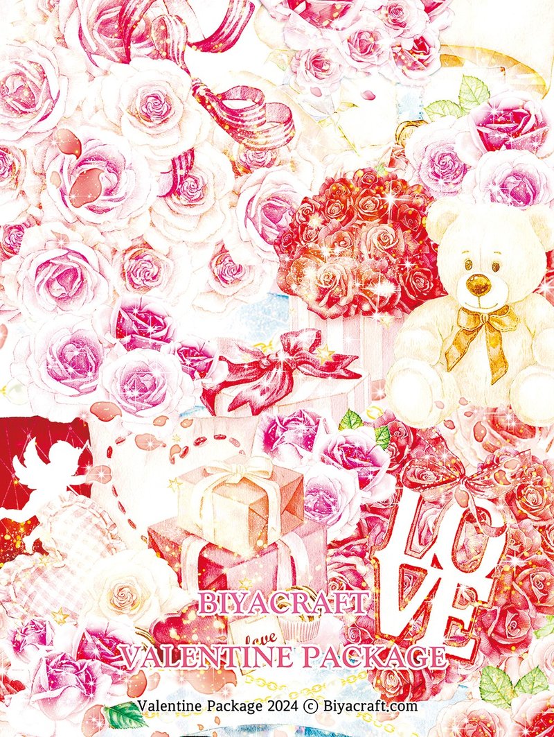 Valentine Package - Stickers - Paper Red