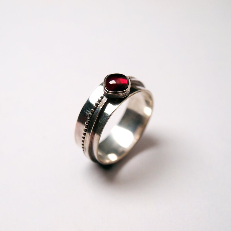 【Line系列】#a398 冥想碧璽戒指(12號)/ 925銀/ 手工禮物/ 客製 - 戒指 - 銀 銀色