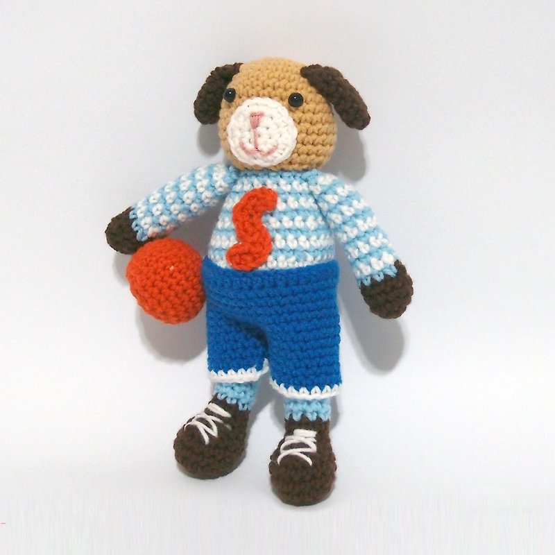 Aprilnana_Seth Seth Dog Woolen Doll Cute Charm Knitted Doll Dog Doll - ของวางตกแต่ง - วัสดุอื่นๆ สีน้ำเงิน