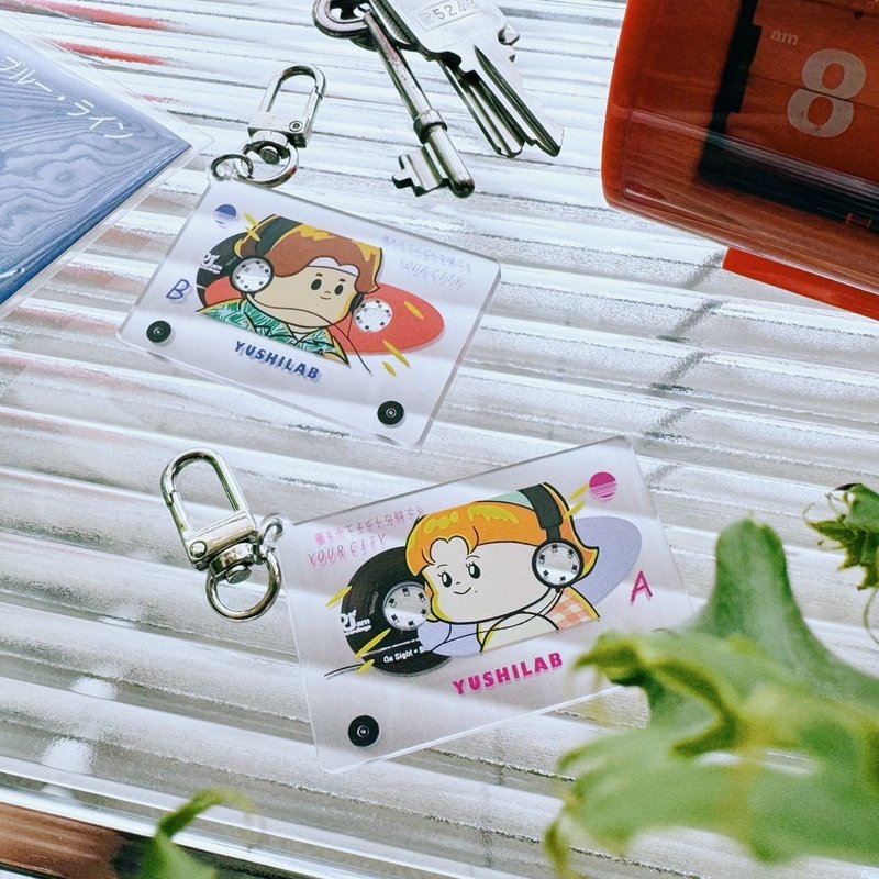 YOUR CITY audio tape Acrylic keychain-2 types in total - ที่ห้อยกุญแจ - อะคริลิค สีใส