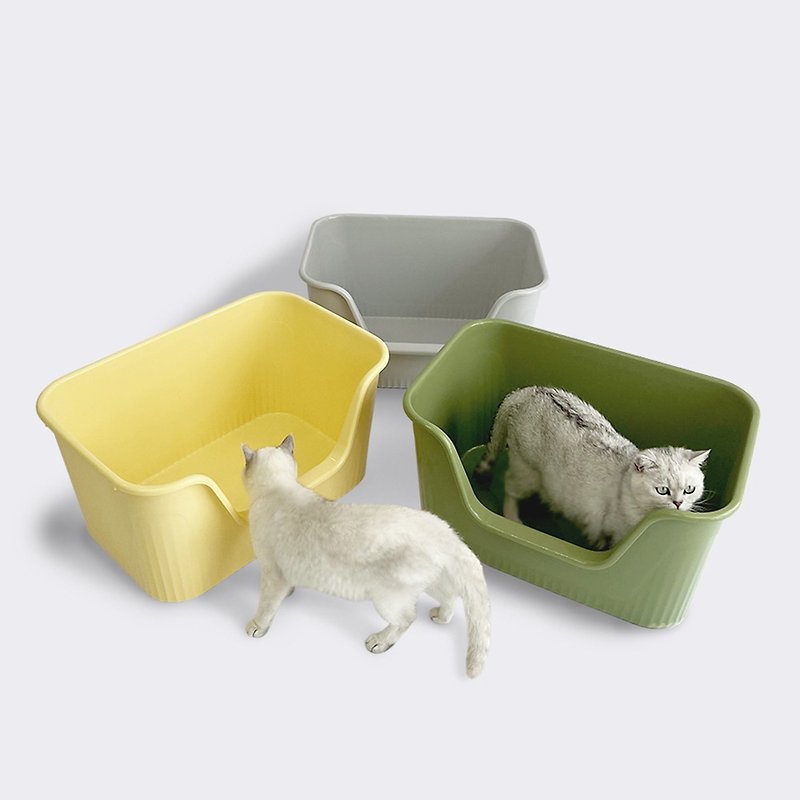 貓砂盆 開放式貓廁所 - 寵物美容/清潔 - 塑膠 