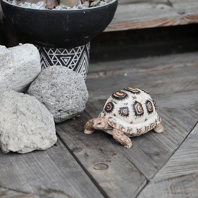Japan Magnets realistic animal series leopard print tortoise shaped money box - Coin Banks - Resin White