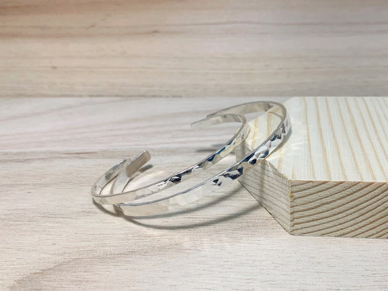 Water ripple bracelet|Sterling silver bracelet| Bronze bracelet|Couple|Customized|Handmade|Experience|Course|Taichung - Bracelets - Sterling Silver Silver