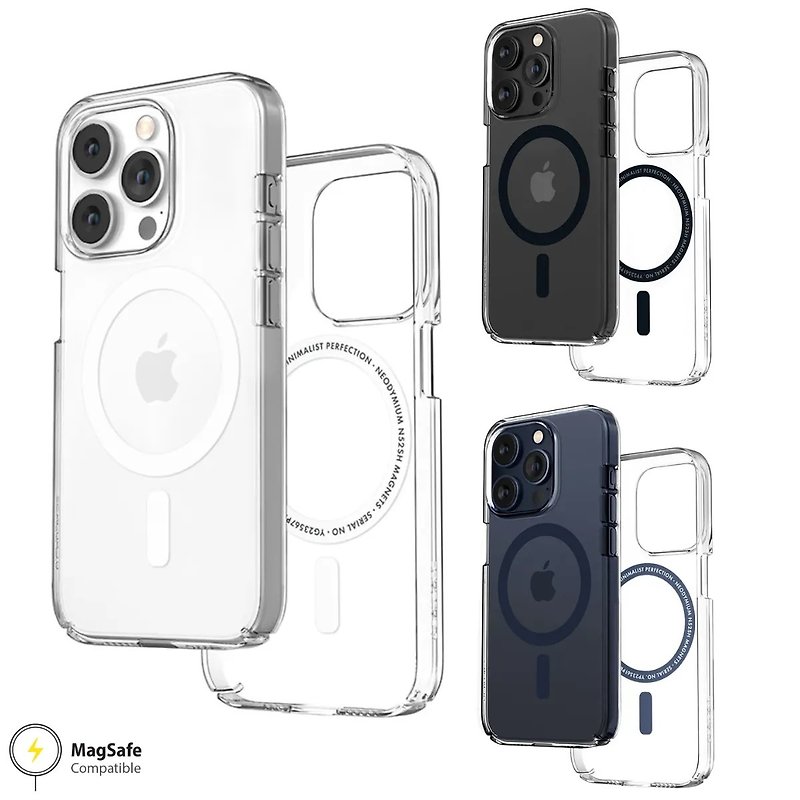美國Caudabe Lucid Clear MagSafe 玻璃感機殼 iPhone 15 Pro Ma - 手機殼/手機套 - 塑膠 透明