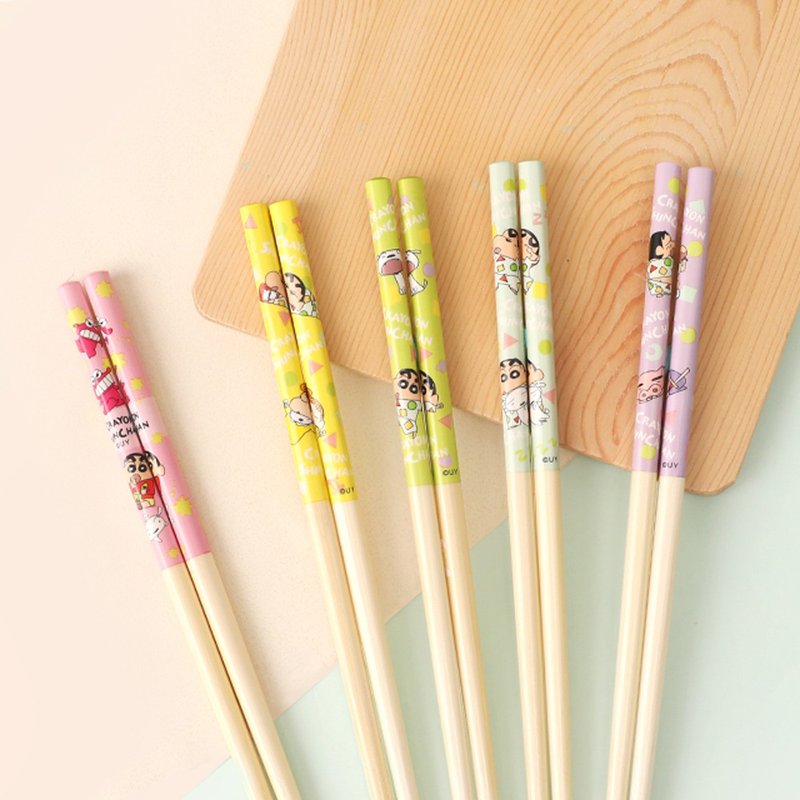 Crayon Small Hsinchu Chopsticks 4 Group-Natural Bamboo Chopsticks Environmentally Friendly Chopsticks Chopsticks Environmentally Friendly Tableware - Chopsticks - Wood Multicolor