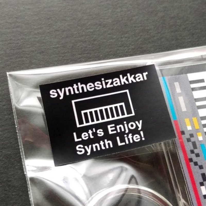 【シール】Let's Enjoy Synth Life！シンセサイザッカー シール小　5枚セット - 其他 - 紙 