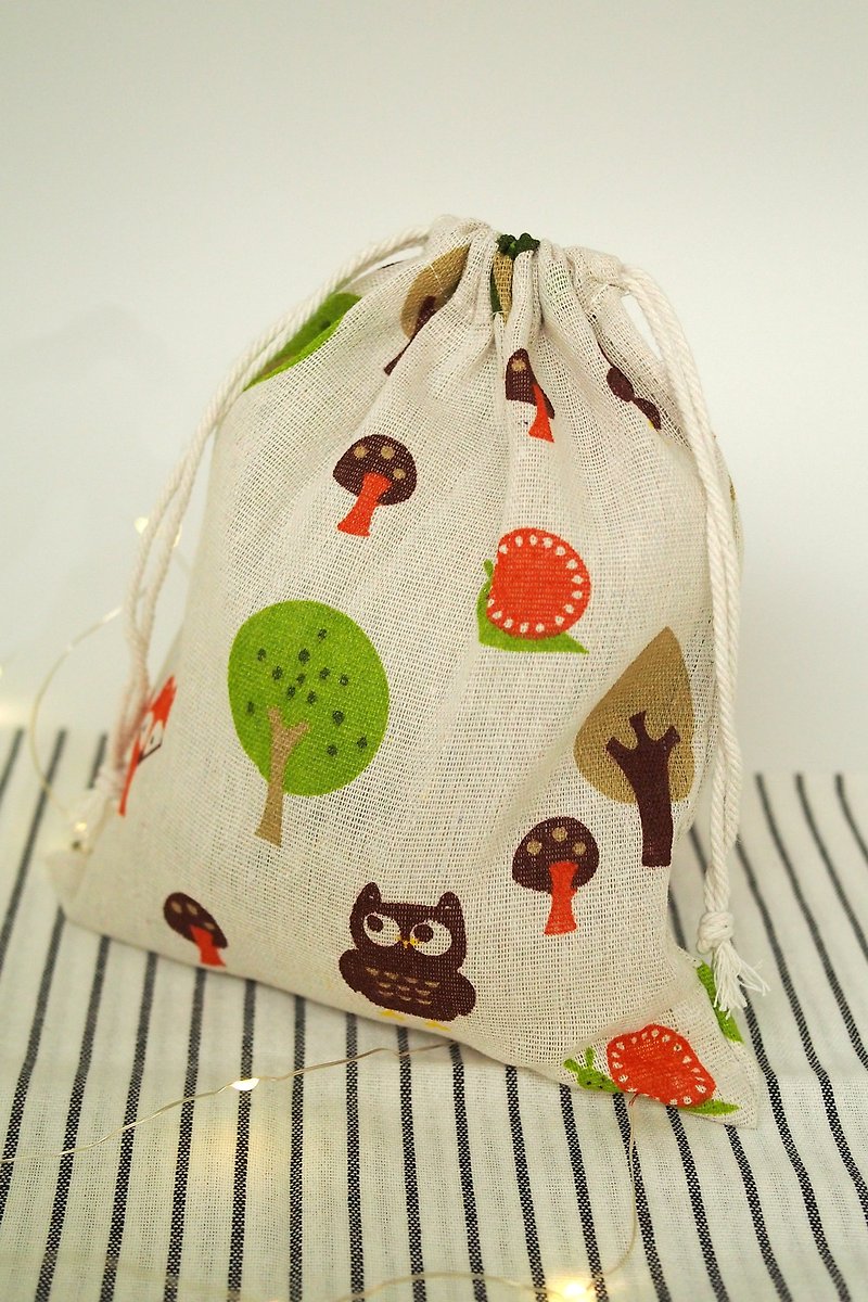 LUFstyle Gift Bag Small Storage - Animal Forest - Toiletry Bags & Pouches - Cotton & Hemp Multicolor