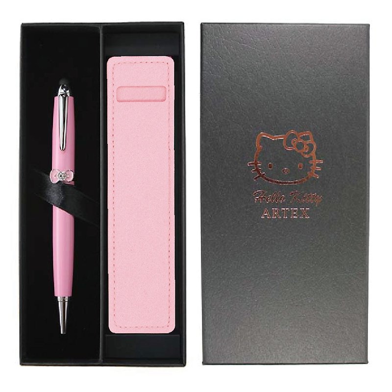 【Sold Out 50% Off】ARTEX x Kitty Touch Ball Pen Gift Box Set - Cherry Blossom Pink - Rollerball Pens - Copper & Brass Pink