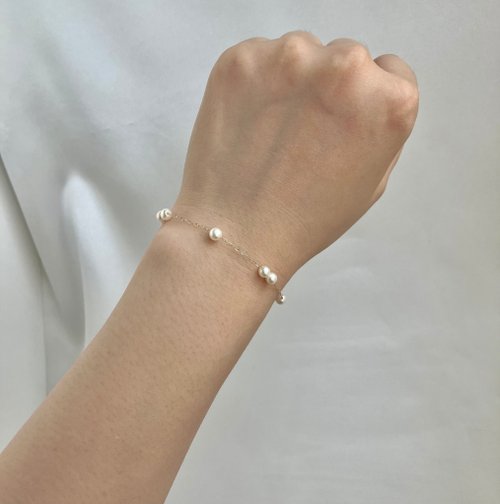 KOKO PEARL JEWELRY 日本直送 akoya珍珠滿天星手鍊 10K黃金 天然海水珍珠 原創設計